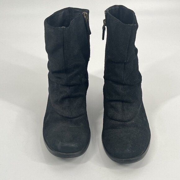 Cordani Burnished Black Leather Ankle Boots Zippers Slouchy Sz 39 Sz 9 - Picture 2 of 9